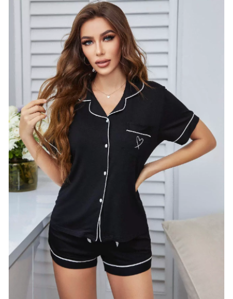 Short Sleeve Cardigan Set