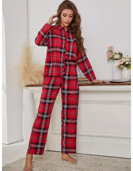 Red Plaid Loungewear