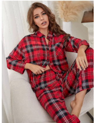 Red Plaid Loungewear