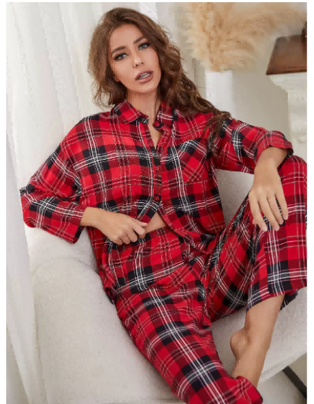 Red Plaid Loungewear